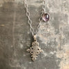Vintage Coptic cross w/ stone necklace - Centered, Inc.