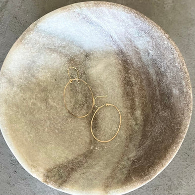 14k Gold Fill Oval Hoops - Centered, Inc.