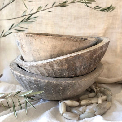Handcarved Teak bowl, Large - Centered, Inc.