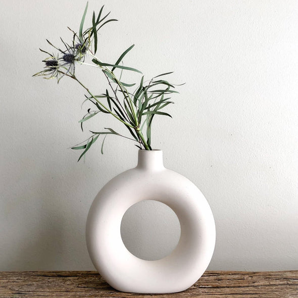 Small Off-White Eternity Vase - Centered, Inc.